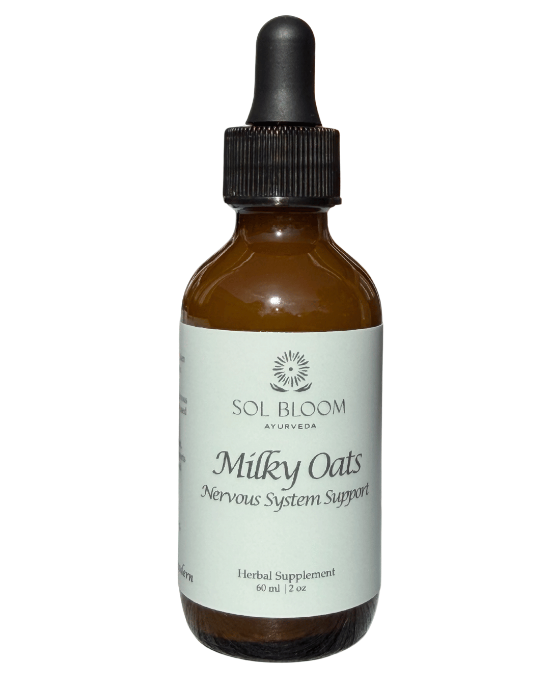 Organic milky oats tincture for stress and nervous system support — Sol Bloom Ayurveda