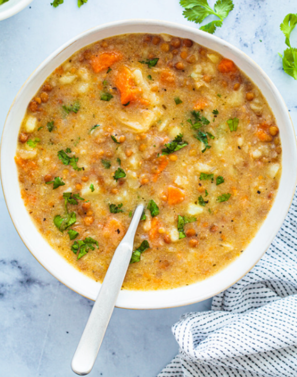 One Pot Red Lentil and Gingered Sweet Potato Recipe